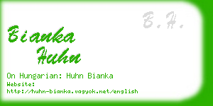 bianka huhn business card